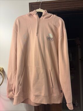 Vans Light Pink Hoodie with Palm Tree Logo